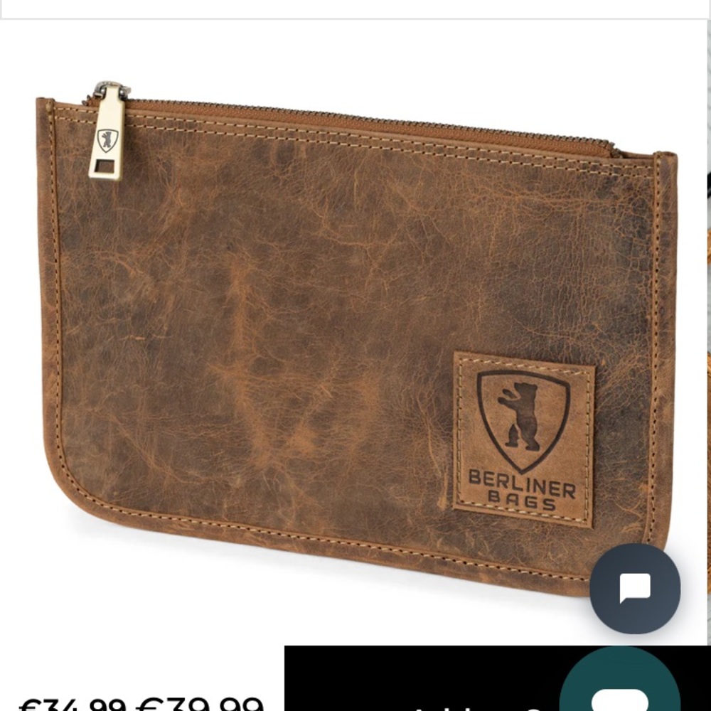 Brown Leather Toiletry Bag
